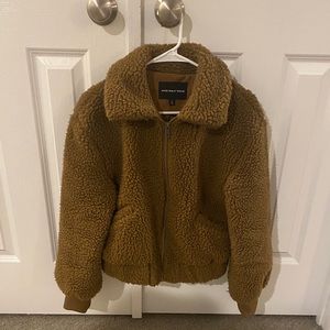 Who What Wear Crop Faux Fur Bomber Jacket sz. S